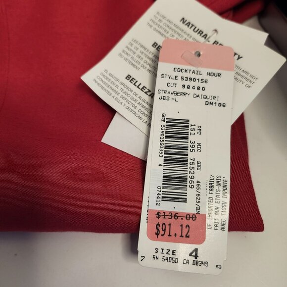 NEW Rena Rowan Womens Blazer Suit Top Size 4 Pink Button-Down Short Sleeve USA - Picture 9 of 12